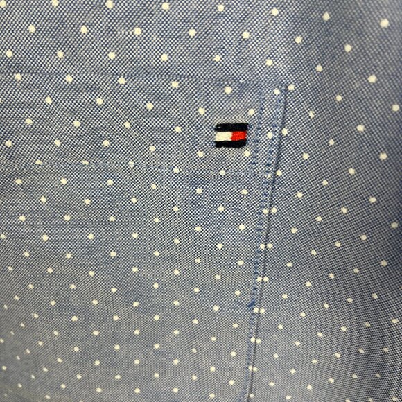 Tommy Hilfiger | Polka Dot button up short sleeve 100% Cotton shirt, size 2XL - Picture 3 of 9